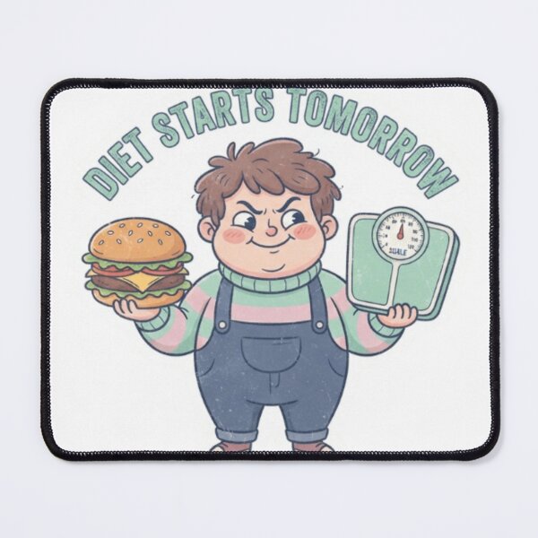 Item preview, Diet Starts Tomorrow Funny Burger Sticker designed and sold by Imaginarium of Chaos falcon88 .