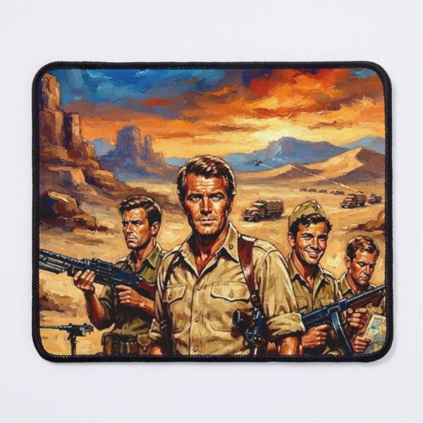 Item preview, The Rat Patrol Retro WWII Military Action Desert Strike Force Infanteers Tribute Art TV Show Poster designed and sold by Art's Diner.