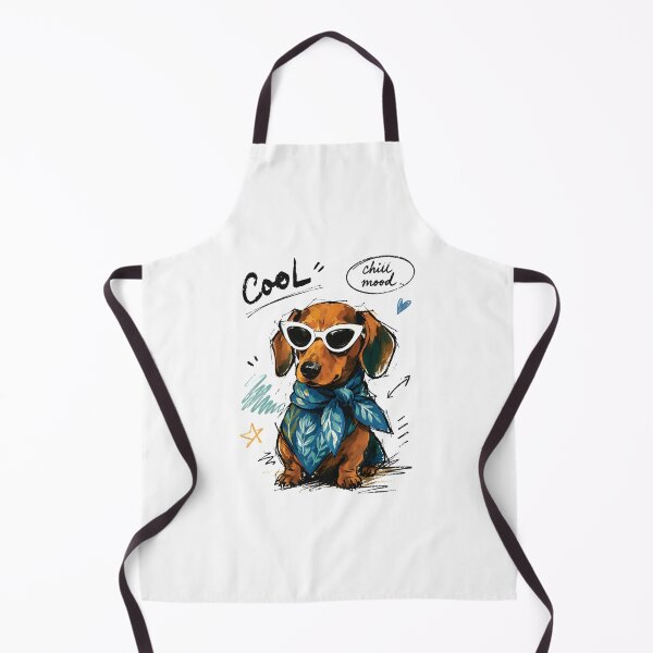 Item preview, Cool Chill Mood Dachshund with Sunglasses – Hand-Drawn Dog Art designed and sold by RamyGallery.