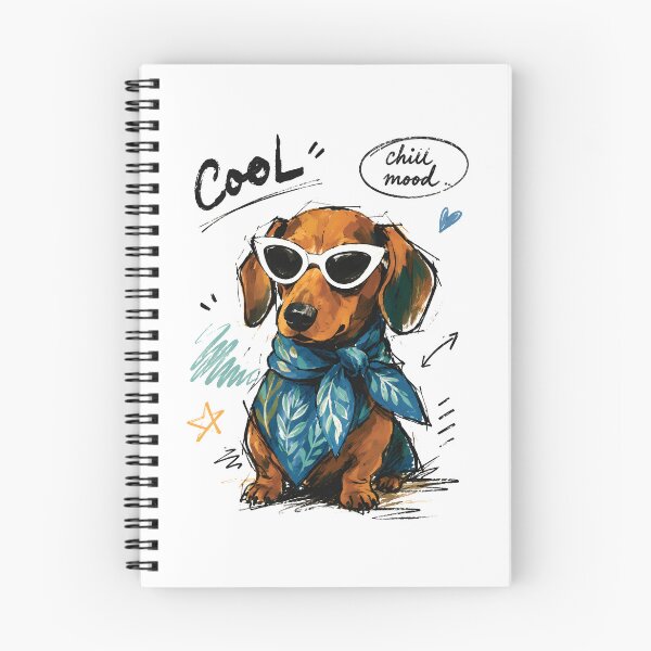 Item preview, Cool Chill Mood Dachshund with Sunglasses – Hand-Drawn Dog Art designed and sold by RamyGallery.