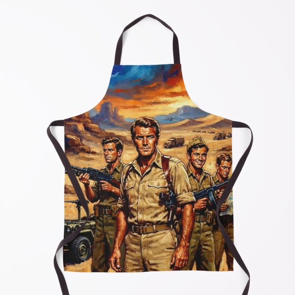 Item preview, The Rat Patrol Retro WWII Military Action Desert Strike Force Infanteers Tribute Art TV Show Poster designed and sold by Art's Diner.