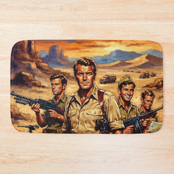 Item preview, The Rat Patrol Retro WWII Military Action Desert Strike Force Infanteers Tribute Art TV Show Poster designed and sold by Art's Diner.