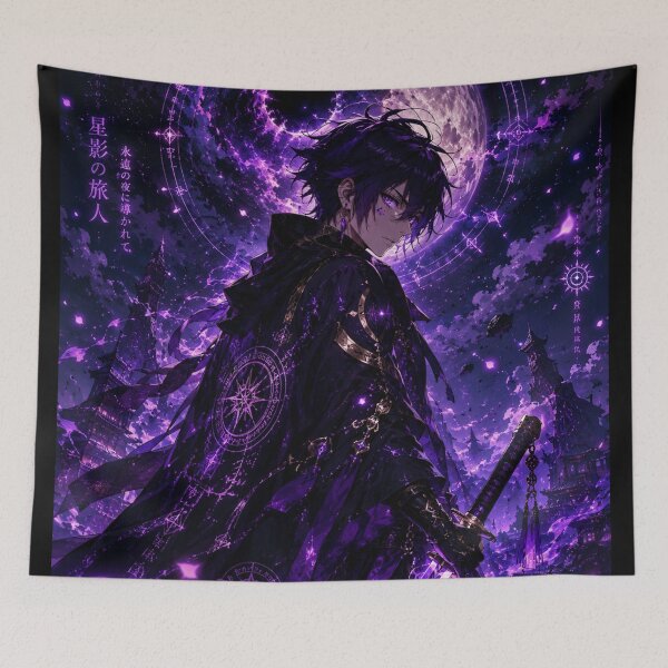 Item preview, Eclipse Shadow Warrior – Cosmic Anime Fantasy Ar designed and sold by UniverseShade.