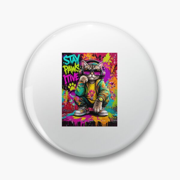 Item preview, Happy Graffiti Cat Pop Art designed and sold by PixelStyle Studio.