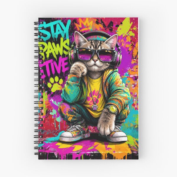 Item preview, Happy Graffiti Cat Pop Art designed and sold by PixelStyle Studio.