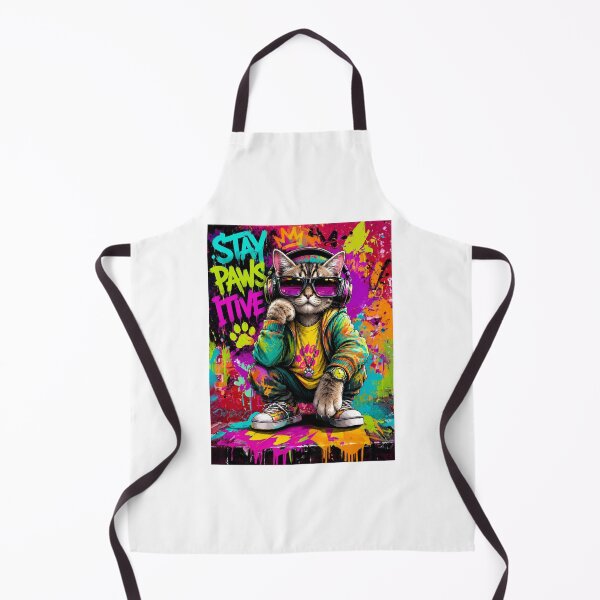 Item preview, Happy Graffiti Cat Pop Art designed and sold by PixelStyle Studio.