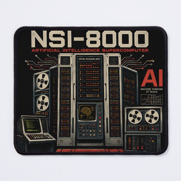 Item preview, Retro AI Supercomputer Robot | 1984 Cyberpunk Vaporwave Computer designed and sold by TEEJAMBOREE.