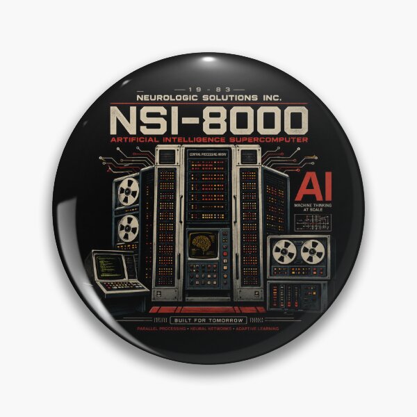 Item preview, Retro AI Supercomputer Robot | 1984 Cyberpunk Vaporwave Computer designed and sold by TEEJAMBOREE.