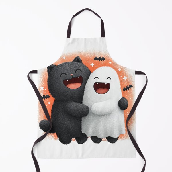 Item preview, Cute Ghost and Black Cat Friends designed and sold by LovePrintArt.