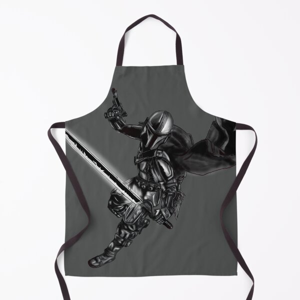 Item preview, Mandalorian Warrior with Darksaber Galactic Illustration designed and sold by rabardock.