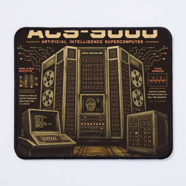 Item preview, Retro AI Supercomputer Robot | 1984 Cyberpunk Vaporwave Computer designed and sold by TEEJAMBOREE.