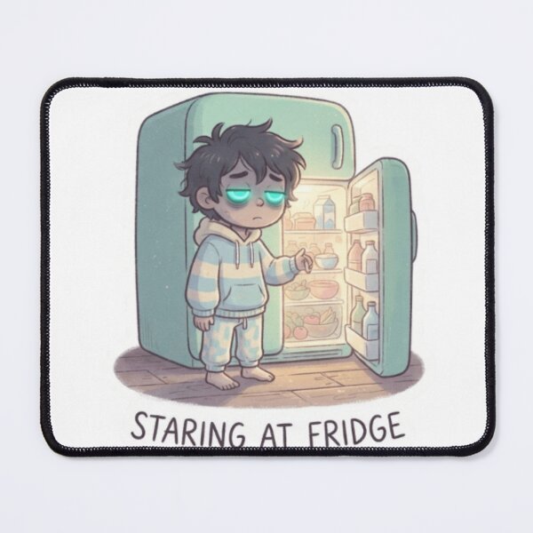 Item preview, Staring At Fridge Late Night Sticker designed and sold by Imaginarium of Chaos falcon88 .