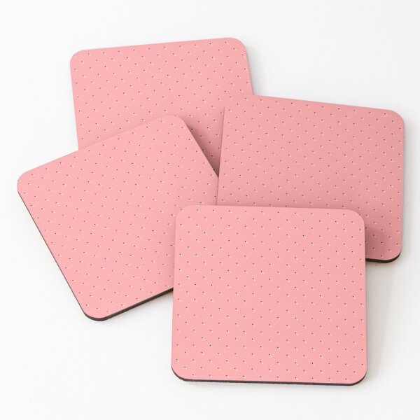 Item preview, Minimalist Black and White Dot Pattern on Coral Pink designed and sold by Skayana.