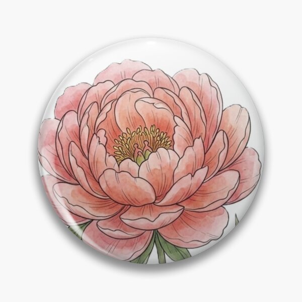 Item preview, Pink Peony Watercolor Botanical Flower Art Print, Vintage Floral Illustration, Elegant Cottagecore Garden Bloom, Feminine Nature Wall Decor, Romantic Floral Painting, Spring Home Aesthetic designed and sold by Zaitmiprints.