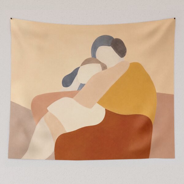 Item preview, Mère et Enfant – Modern Figurative Wall Art Illustration designed and sold by CARRAANN.