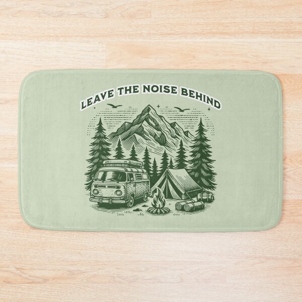 Item preview, Leave the Noise Behind Camping Adventure Mountain Van Life Nature Design designed and sold by Sachie's Studio.