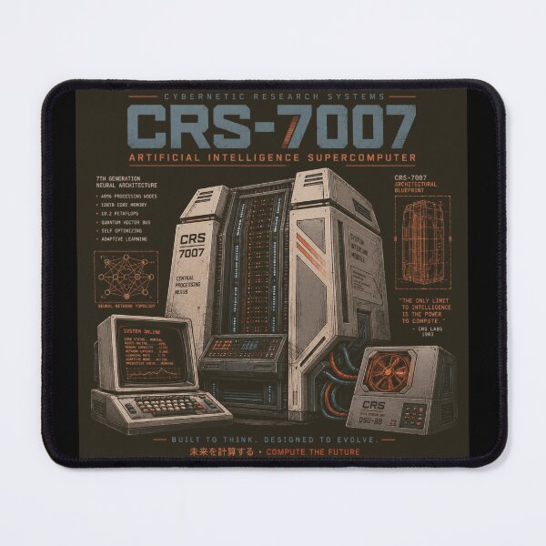 Item preview, Retro AI Supercomputer Robot | 1984 Cyberpunk Vaporwave Computer designed and sold by TEEJAMBOREE.