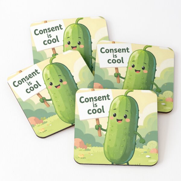 Item preview, Consent is Cool Cucumber designed and sold by Alt-Art-Digital.