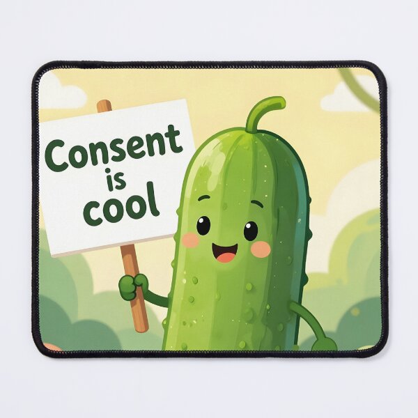 Item preview, Consent is Cool Cucumber designed and sold by Alt-Art-Digital.