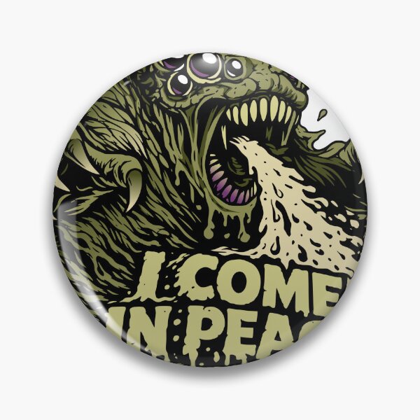 Item preview, I Come In Peace Monster Horror Alien Fun designed and sold by Pommes im Bett.