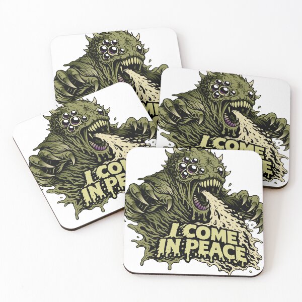 Item preview, I Come In Peace Monster Horror Alien Fun designed and sold by Pommes im Bett.