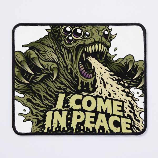 Item preview, I Come In Peace Monster Horror Alien Fun designed and sold by Pommes im Bett.