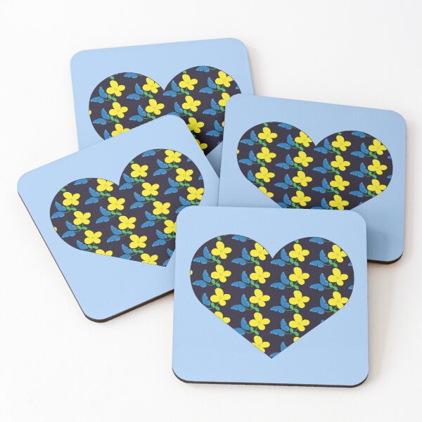 Item preview, Spring Flowers Butterfly Heart Pattern designed and sold by PattersArt.