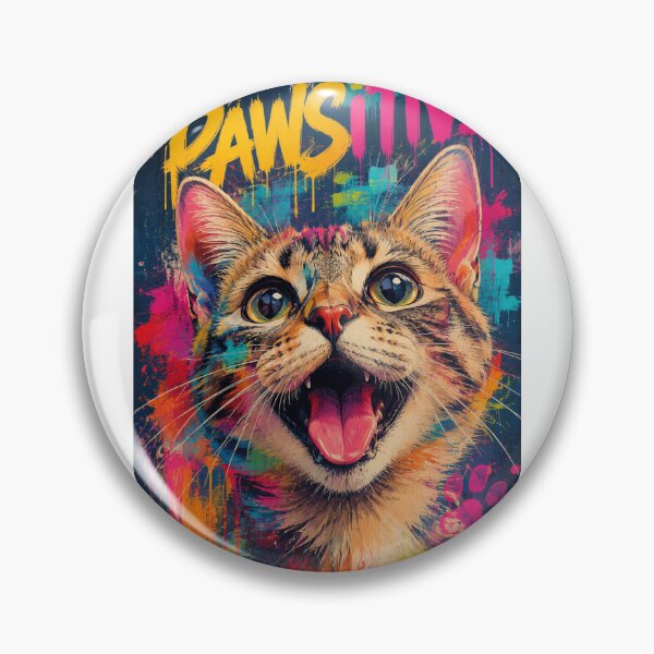 Item preview, Happy Graffiti Cat Pop Art designed and sold by PixelStyle Studio.