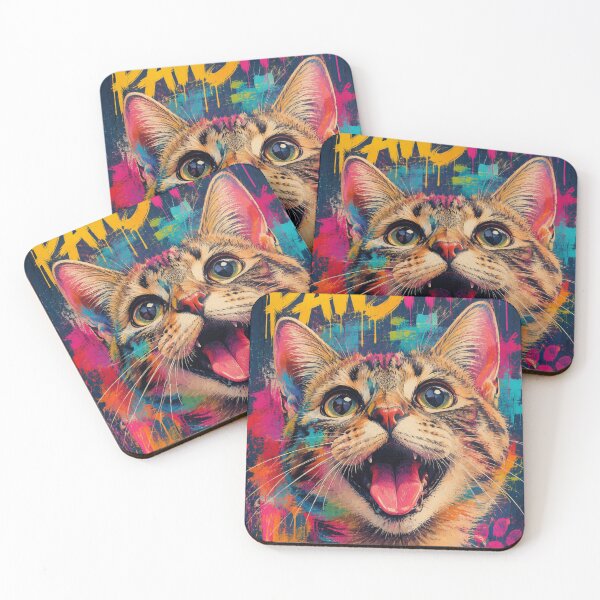 Item preview, Happy Graffiti Cat Pop Art designed and sold by PixelStyle Studio.