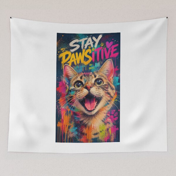 Item preview, Happy Graffiti Cat Pop Art designed and sold by PixelStyle Studio.