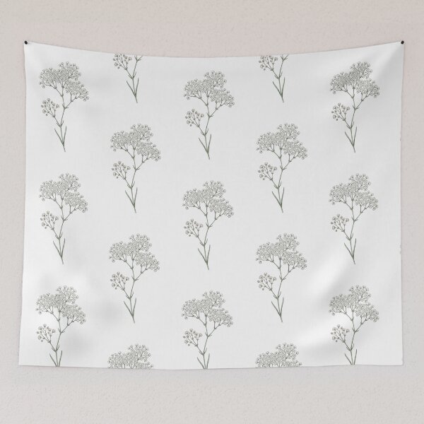 Item preview, Baby's Breath Botanical Line Art Print, Minimalist Gypsophila Floral Illustration, Delicate Wildflower Drawing, Cottagecore Nature Wall Art, Elegant Vintage Botanical Decor, Soft Floral Design designed and sold by Zaitmiprints.