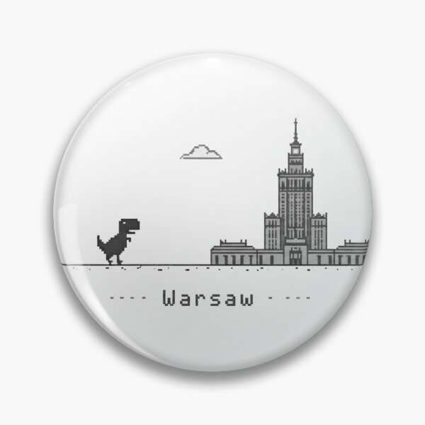 Item preview, Pixel Art Dinosaur Palace of Culture Warsaw designed and sold by HTBstore.