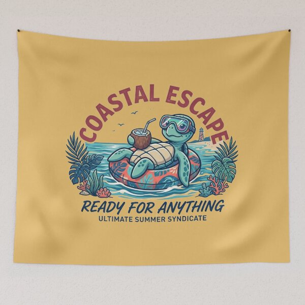 Item preview, Coastal Escape Sea Turtle Summer Vacation designed and sold by BLUESKY11a.