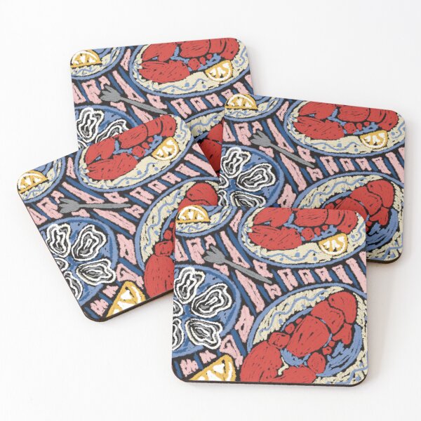 Item preview, lobster dinner art designed and sold by KitschByKate.