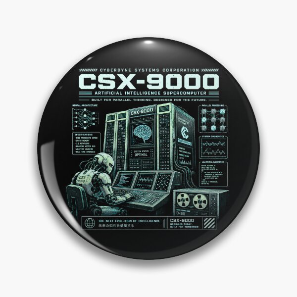 Item preview, Retro AI Supercomputer Robot | 1984 Cyberpunk Vaporwave Computer designed and sold by TEEJAMBOREE.