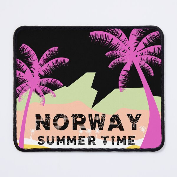 Item preview, Norway Summer Time Retro 80s Vaporwave Tropical Sunset designed and sold by UTkiKK.