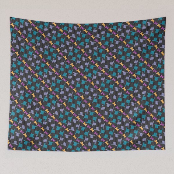 Item preview, Top Hats & Bows Diagonal on Gothic Stripe designed and sold by Digitalmyth's Designs.