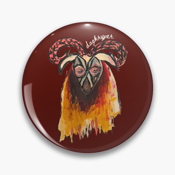 Item preview, Veles — Day Creeper No. 5 Horned Creature Dark Folk Art Painting designed and sold by dagkryper.