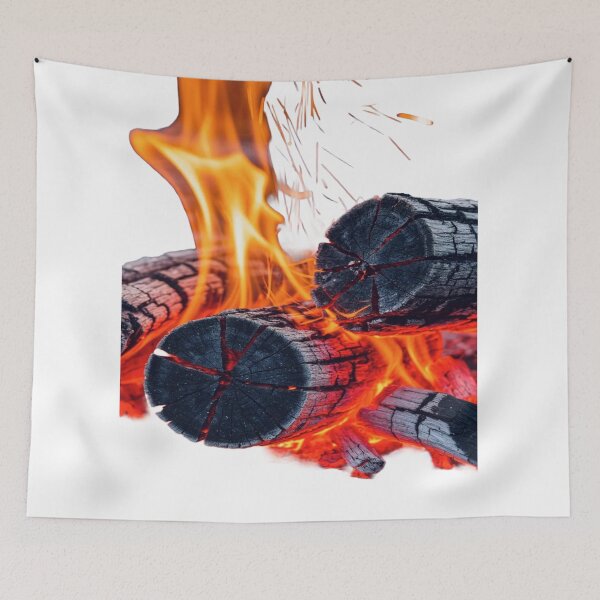 Item preview, Camp Ardent - Flames, Embers and Sparks on Logs designed and sold by RAYBIL.