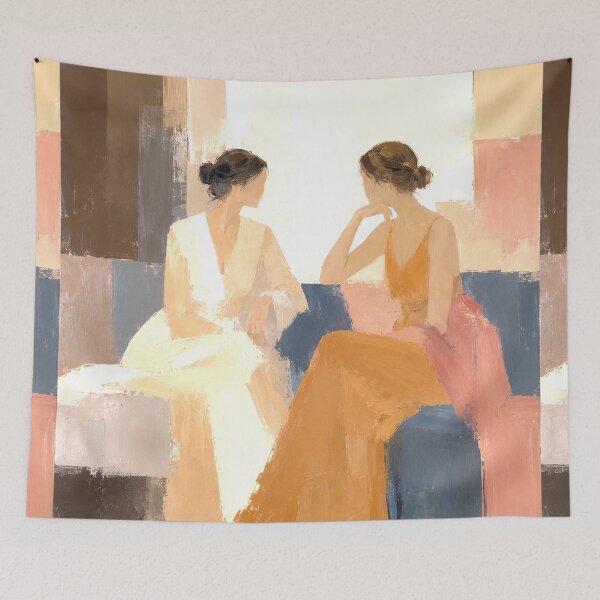 Item preview, Les Femmes à la Fenêtre – Figurative Painting Style Wall Art designed and sold by CARRAANN.