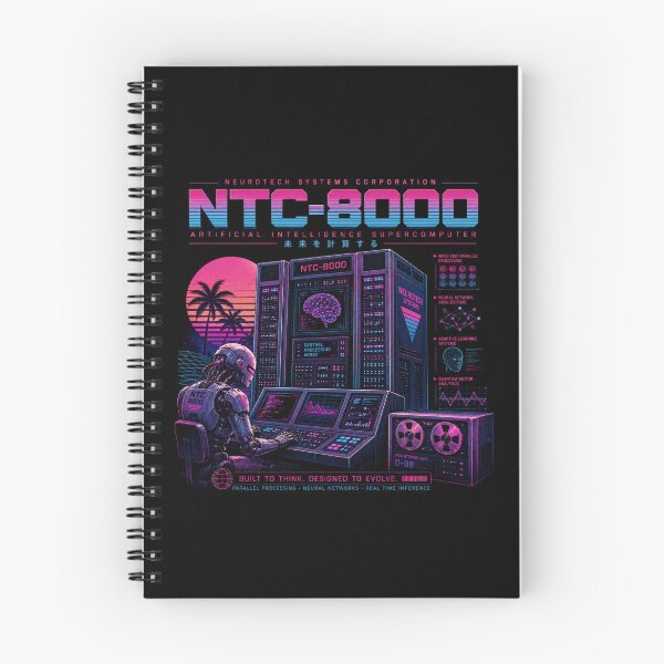Item preview, Retro AI Supercomputer Robot | 1984 Cyberpunk Vaporwave Computer designed and sold by TEEJAMBOREE.