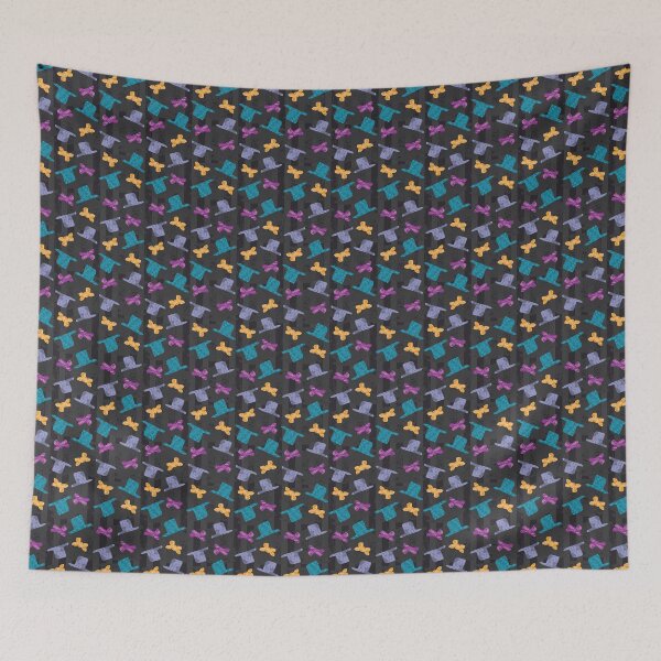 Item preview, Top Hats & Bows Zig Zag on Gothic Stripe designed and sold by Digitalmyth's Designs.