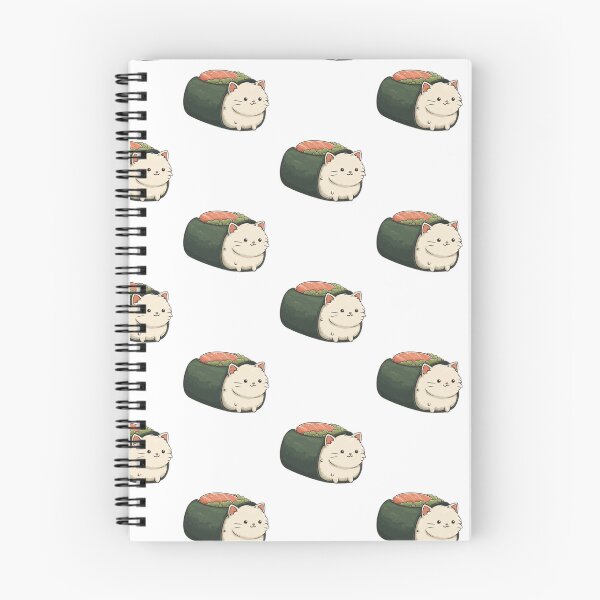 Item preview, Kawaii Neko Sushi Sticker No Background designed and sold by Moody Vibes Studio.