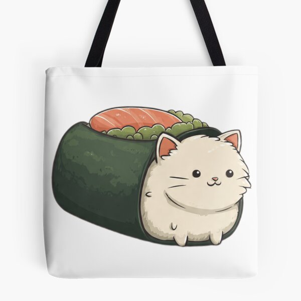 Item preview, Kawaii Neko Sushi Sticker No Background designed and sold by Moody Vibes Studio.