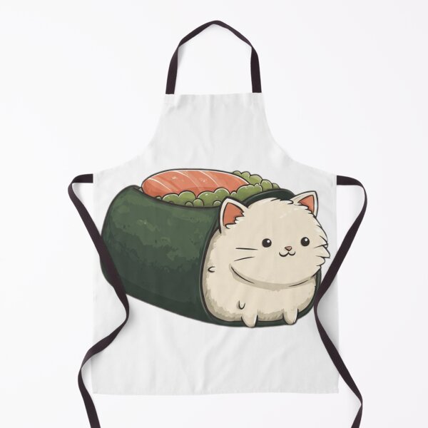 Item preview, Kawaii Neko Sushi Sticker No Background designed and sold by Moody Vibes Studio.