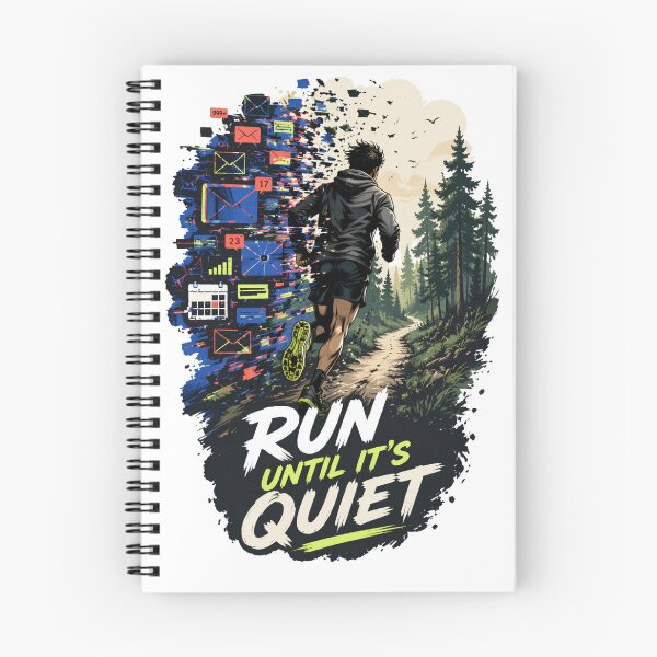 Item preview, Run Until It’s Quiet Trail Runner Digital Detox designed and sold by Print Loft.