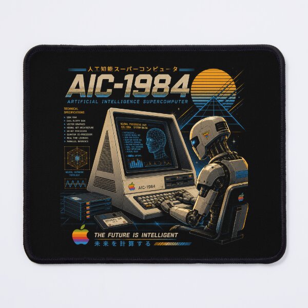 Item preview, Retro AI Supercomputer Robot | 1984 Cyberpunk Vaporwave Computer designed and sold by TEEJAMBOREE.