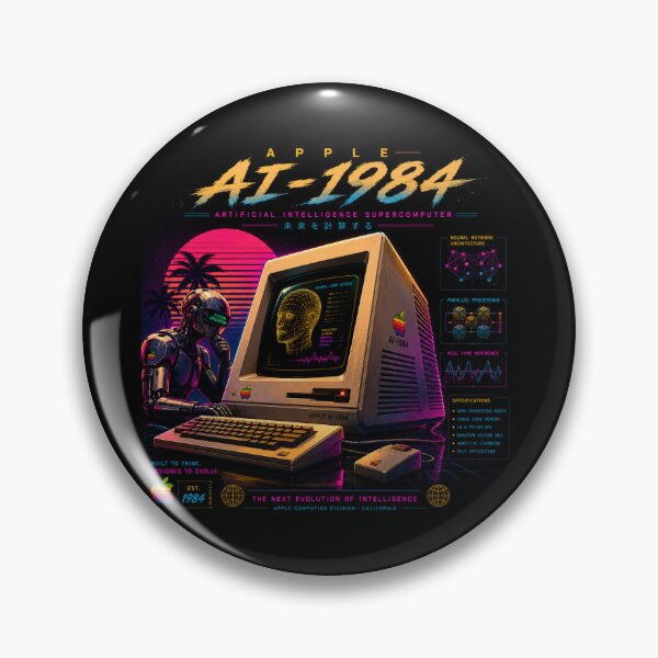 Item preview, Retro AI Supercomputer Robot | 1984 Cyberpunk Vaporwave Computer designed and sold by TEEJAMBOREE.