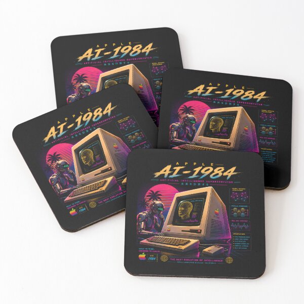 Item preview, Retro AI Supercomputer Robot | 1984 Cyberpunk Vaporwave Computer designed and sold by TEEJAMBOREE.