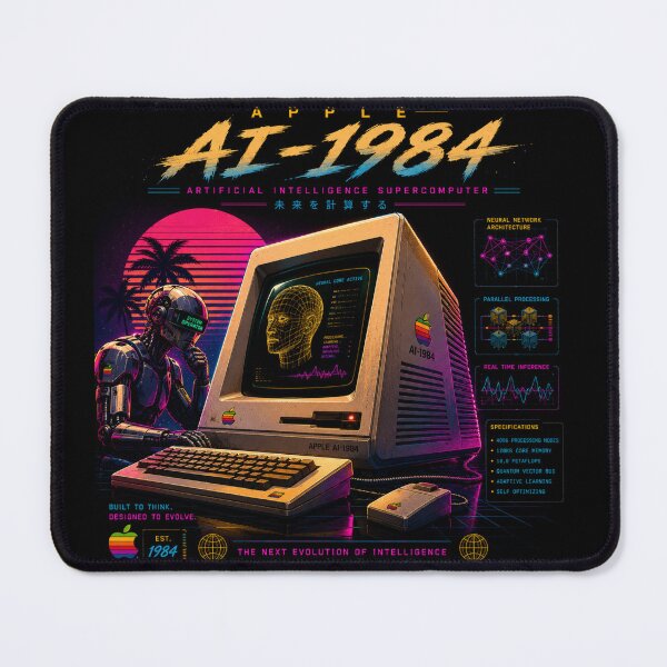 Item preview, Retro AI Supercomputer Robot | 1984 Cyberpunk Vaporwave Computer designed and sold by TEEJAMBOREE.